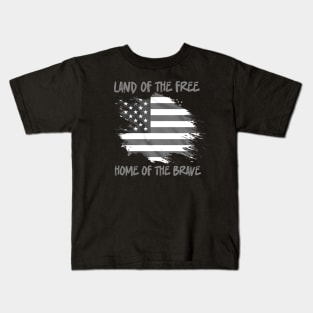 Land-Of-The-Free-Home-Of-The-Brave Kids T-Shirt